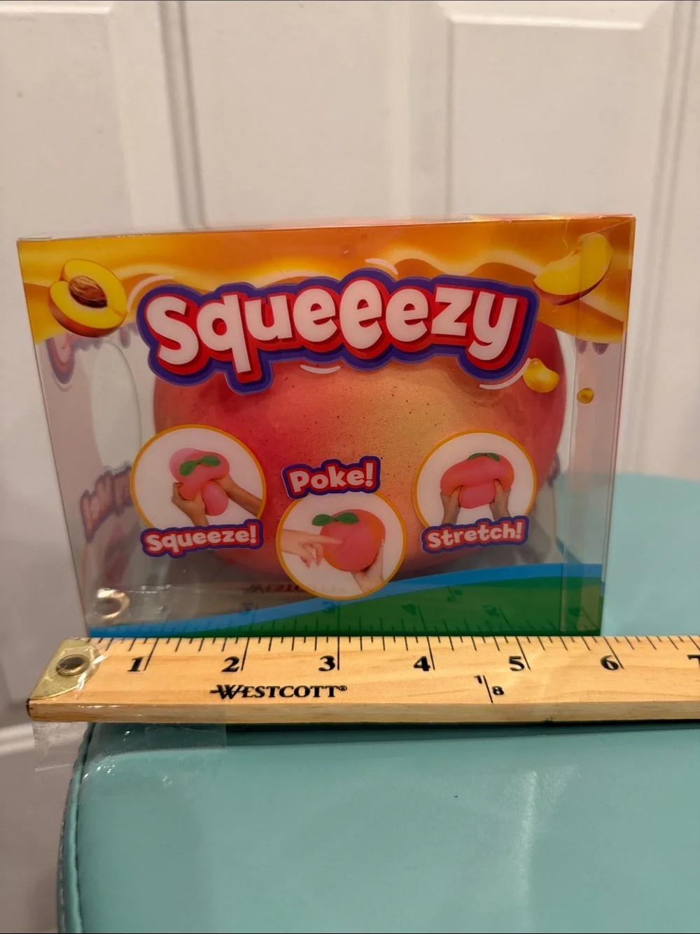 Peach Stress Ball Toy NWT - Orange Pink